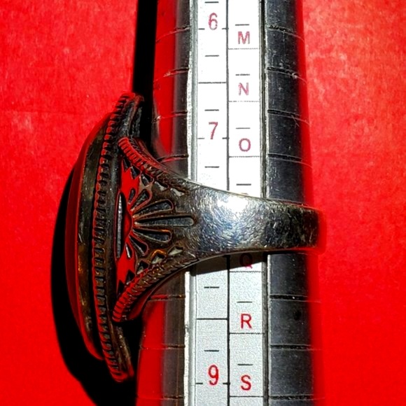 Vintage 925 Malachite Ring - Picture 5 of 6